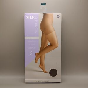 Silk Impressions Ultra Fine Sheer 2 Pair XXXL High Waisted Silky Soft Pantyhose
